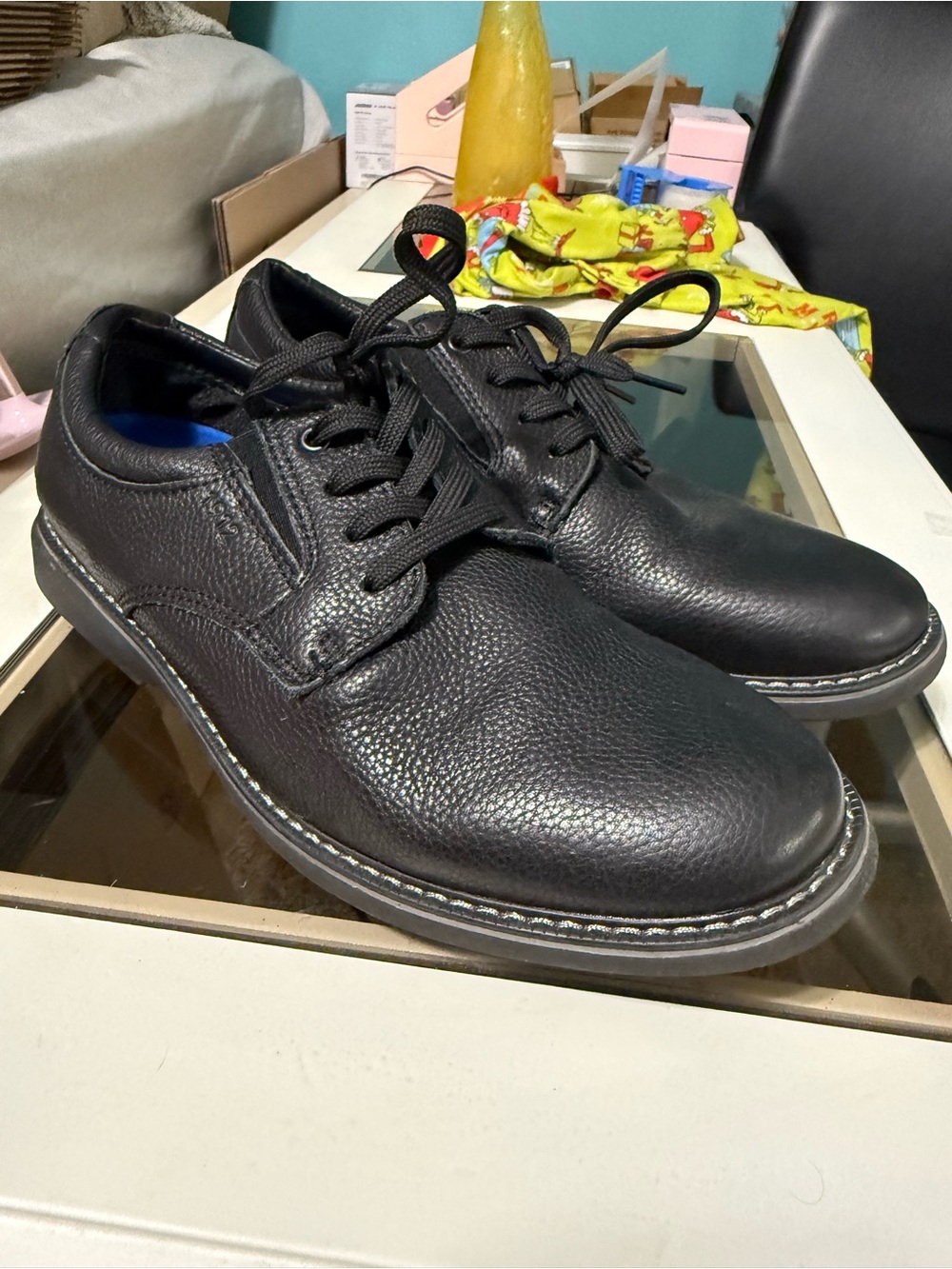Nunn Bush Otto Black Leather Plain Toe Oxford Shoes Men’s 8.5 M